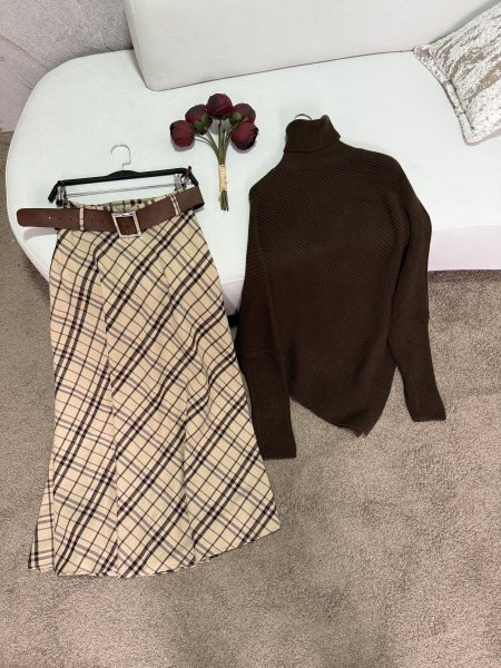 تنسيقة تنورة مانجو بيج