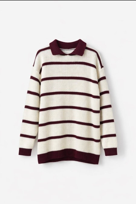 بلوز صوف مقلمة زارا