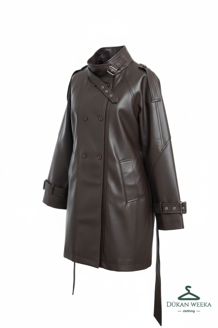 جكيت جلد زارا طول وسط