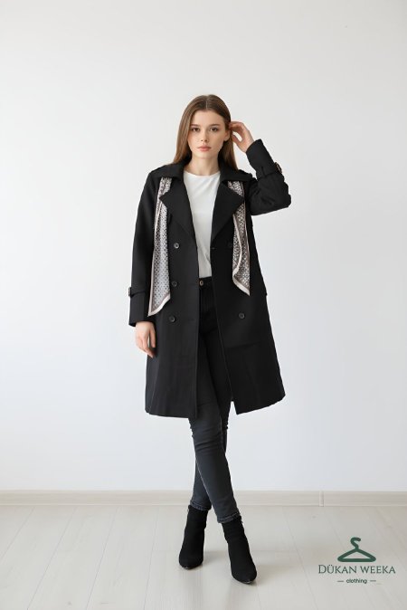 ترانش قصة زارا ربيعي للركبة +سكارڤ