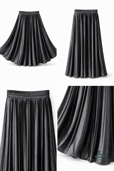 تنورة كسرات سادة