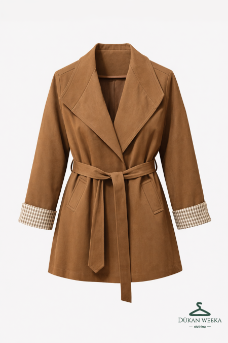 جكيت كتان مانجو مع قفعة عالاكمام