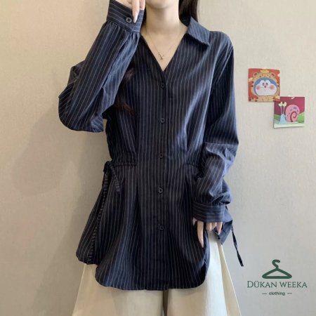 قميص مقلم مخصر