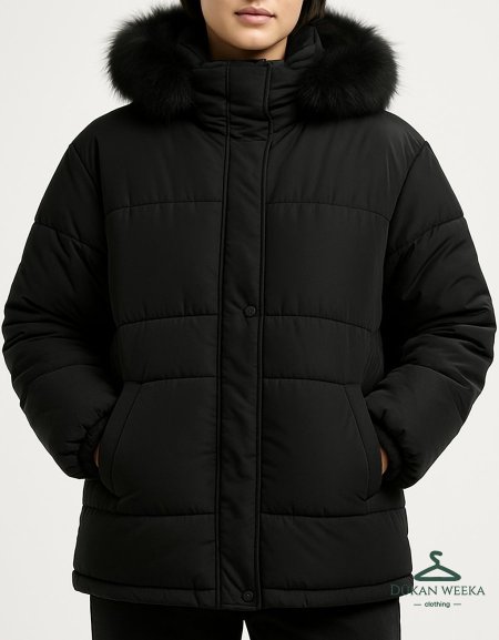 سترة نفخ مع فروة