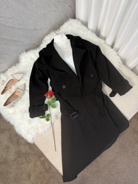 تنسيقة جوخ جكيت +تنورة+بلوز هاي نيك