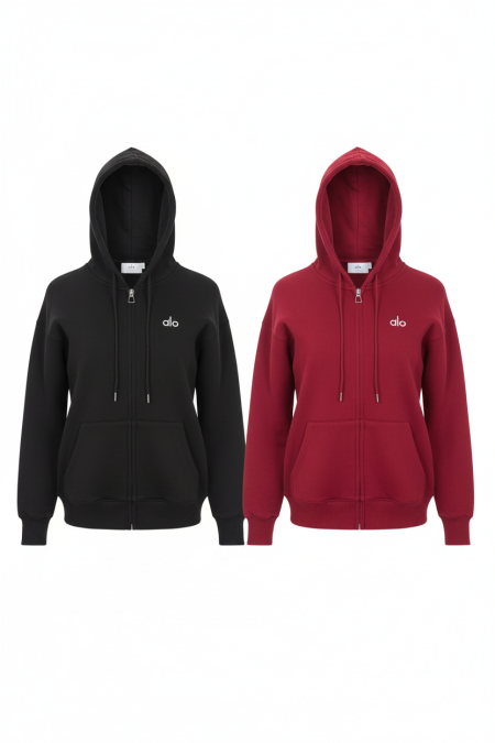 جكيت alo سحاب  خامة فوتر ومخمل