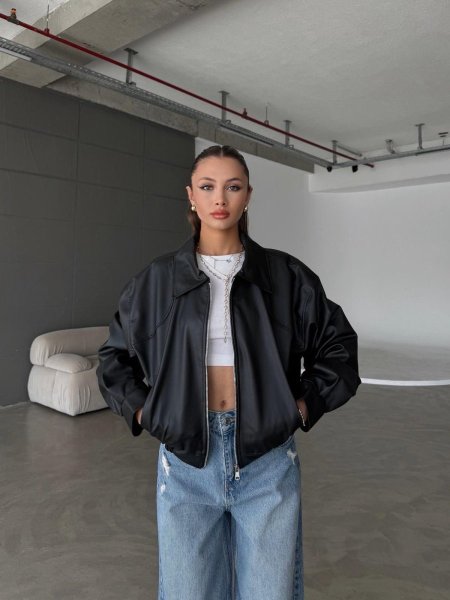 جكيت جلد مانجو